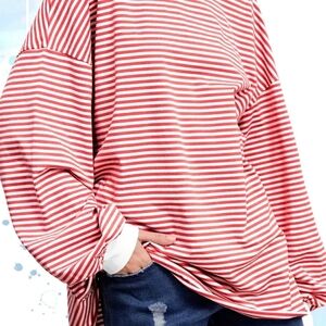 Oversized Long Sleeve Pullover Top